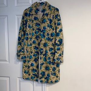 Floral pea coat